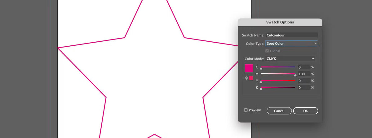 Schnittlinie für Konturschnitt - Werbecenter-Berlin - Großformatdruck & Werbedisplays