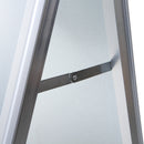 Detailansicht auf das Verbindungsstück aus Metall für die Vorderseite und Rückseite des Kundenstoppers Classic A1 32mm