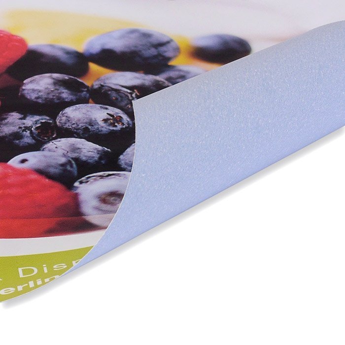 Ansicht mit Rückseite des Blueback Posterpapiers