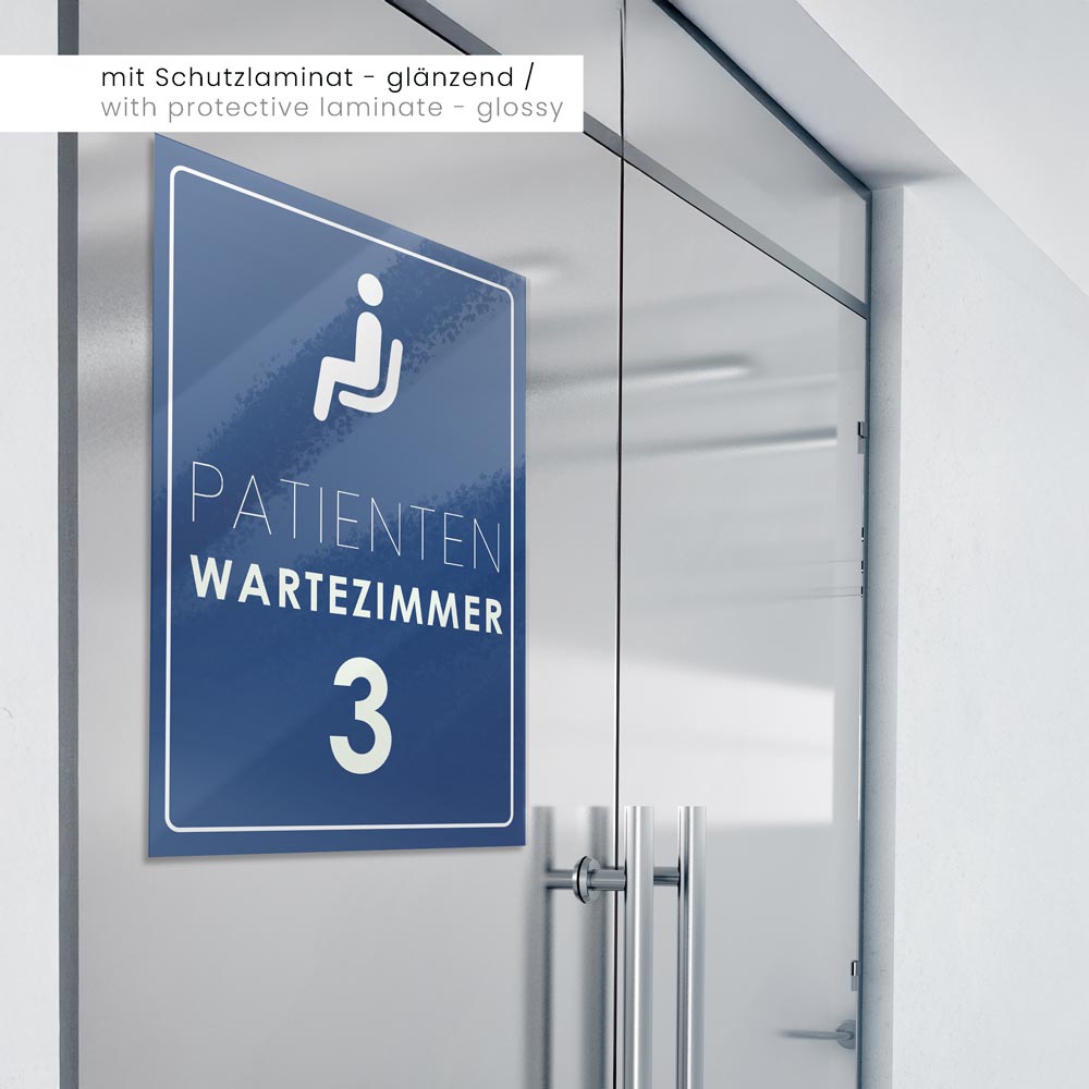Selbstklebende Folie Standard Beispiel mit glänzendem Laminat