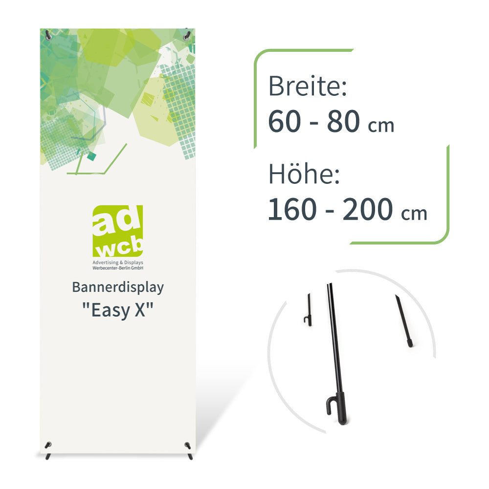Bannerdisplay Easy X - Druck einseitig