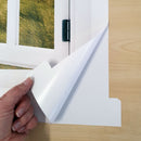 Wandaufkleber Fensterblick geschlossen, Detailansicht Klebeseite.