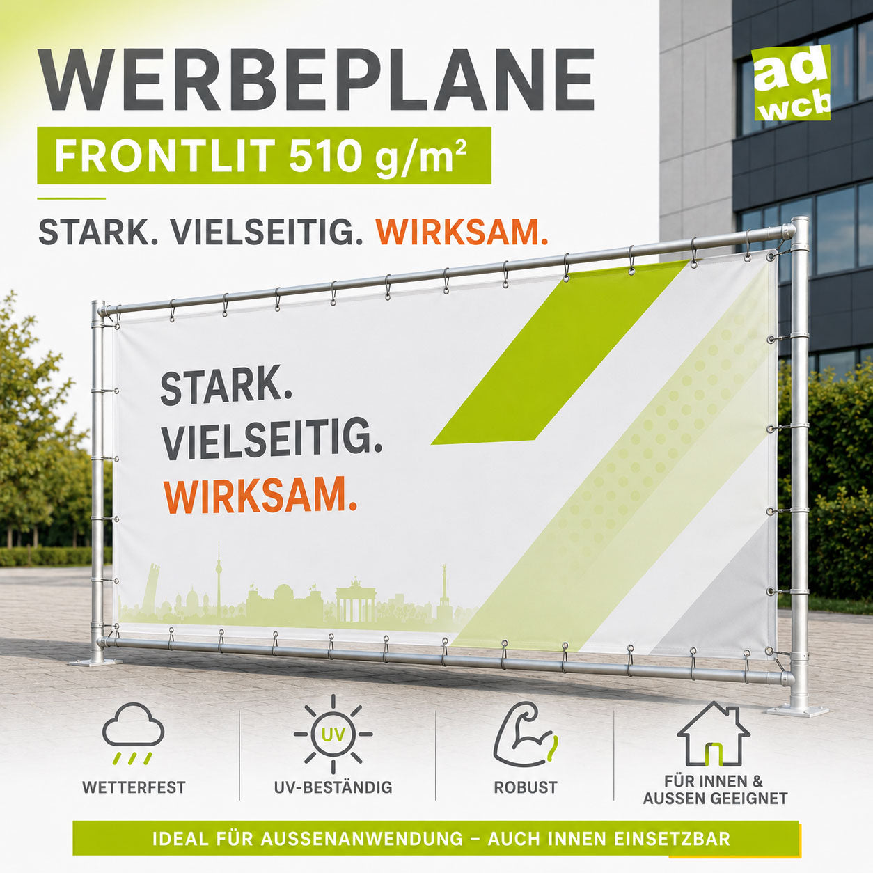 Werbeplane Frontlit 510g/m²