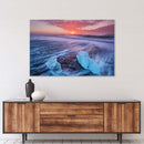 Canvasbild "Diamond Beach - Island" über Holzkommode