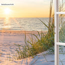 Detailausschnitt Leinwandbild Fensterblick "Dünen und Meer"
