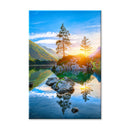 Leinwandbild "Herbstsonnenuntergang am Hintersee" Hauptansicht