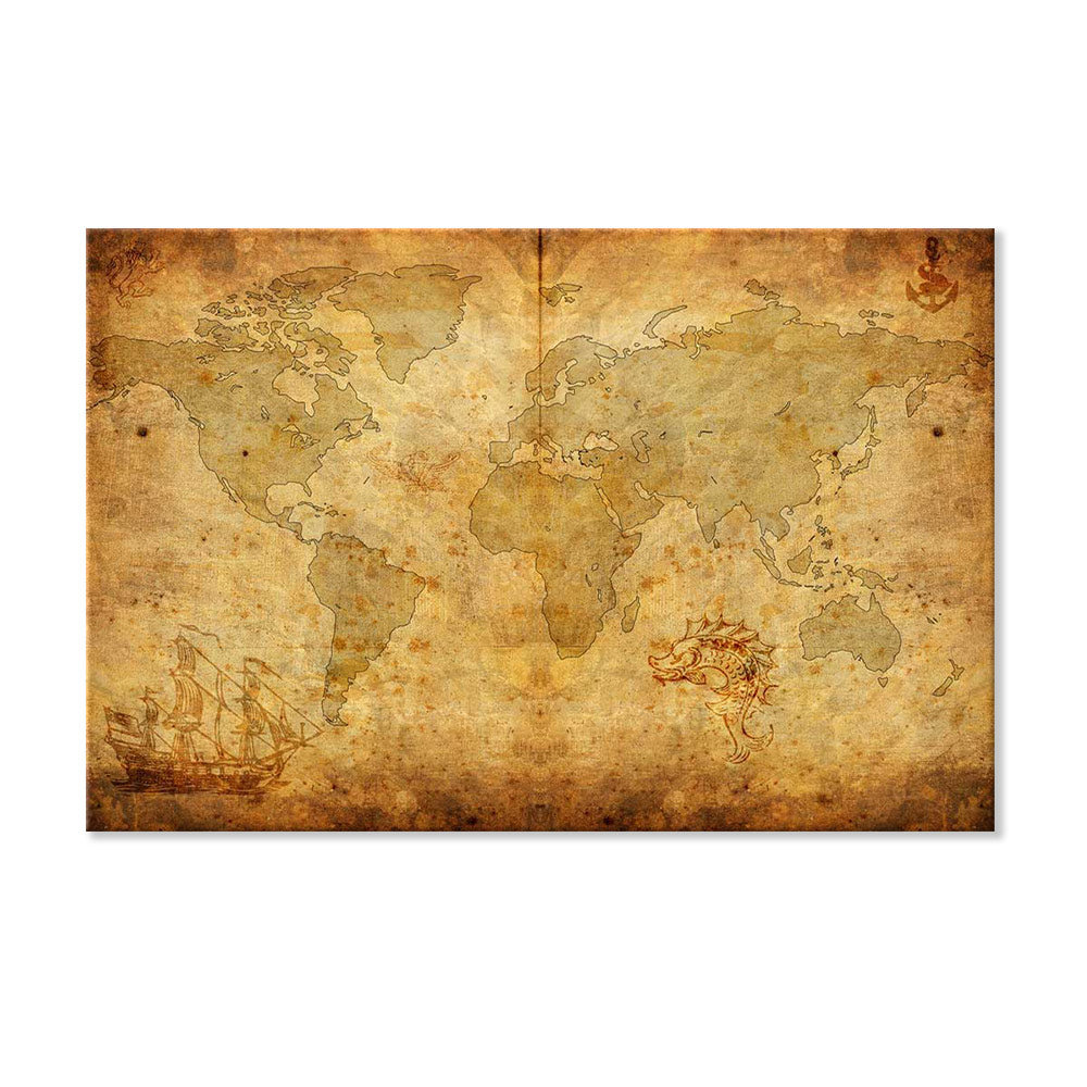 Leinwandbild "Piratenkarte"