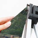 System Curved im Detail, Anbringung einer Magnetbahn an den Stiften am System - Werbecenter-Berlin