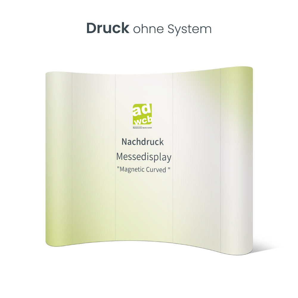 Ersatzdruck oder Erweiterung für vorhandene Messesystem Magnetic Curved im Werbecenter-Berlin