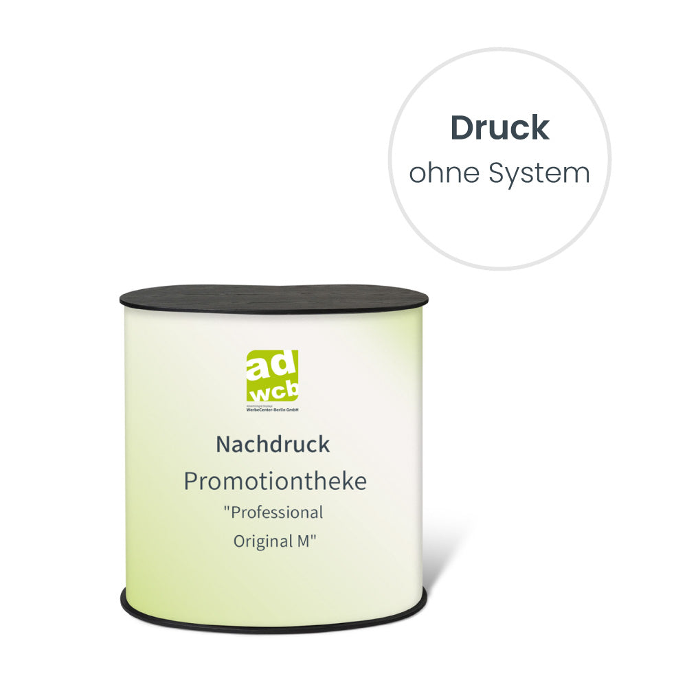 Darstellung Nachdruck für Messetheke Professional M ohne System