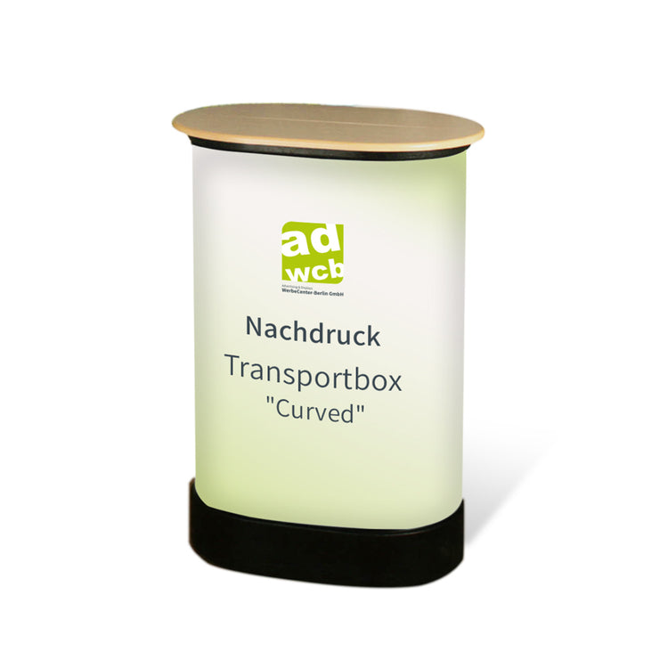 Ersatzdruck für die Transportbox Curved in Hauptansicht mit Theke