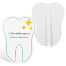 Pappdisplay mit Formschnitt ihres Logos oder ihres Produkts zum Beispiel als Zahn-Wegweiser. Inklusive Druck und Rückenstütze.