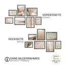 Poster-Set Komplet-Ansicht: "Ostsee Natur". Übersicht beider Seiten in schwarzen Rahmen als Dekoidee.