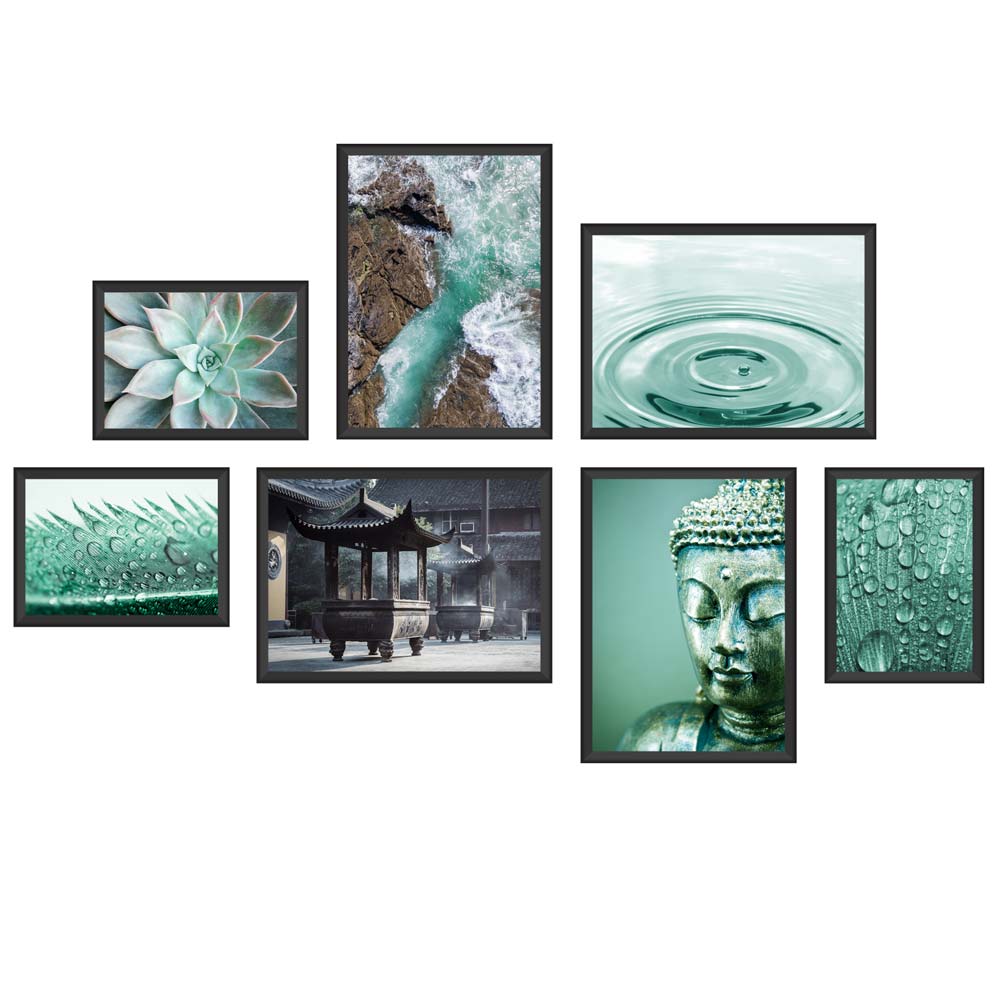 Poster-Set "Meditation Yoga" Hauptansicht Vorderseite.