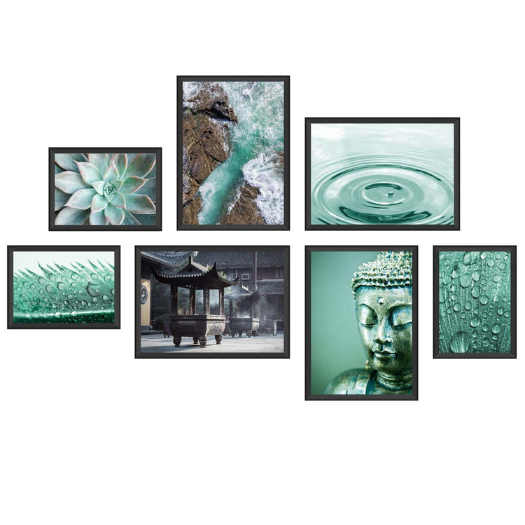 Poster-Set "Meditation Yoga" Hauptansicht Vorderseite.