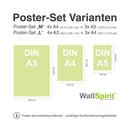 Poster DIN Varianten Set M und L als grafische Darstellung. DIN A3, A4 und A5.
