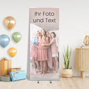 RollUp Aufsteller zum Selbstgestalten mit eigenen Fotos und Texten.