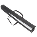 Detailansicht Tasche mit Produkt RollUp aus dem Messe Set Textilwand Basic. Die Tasche ist gepolstert und hat Trageriemen.