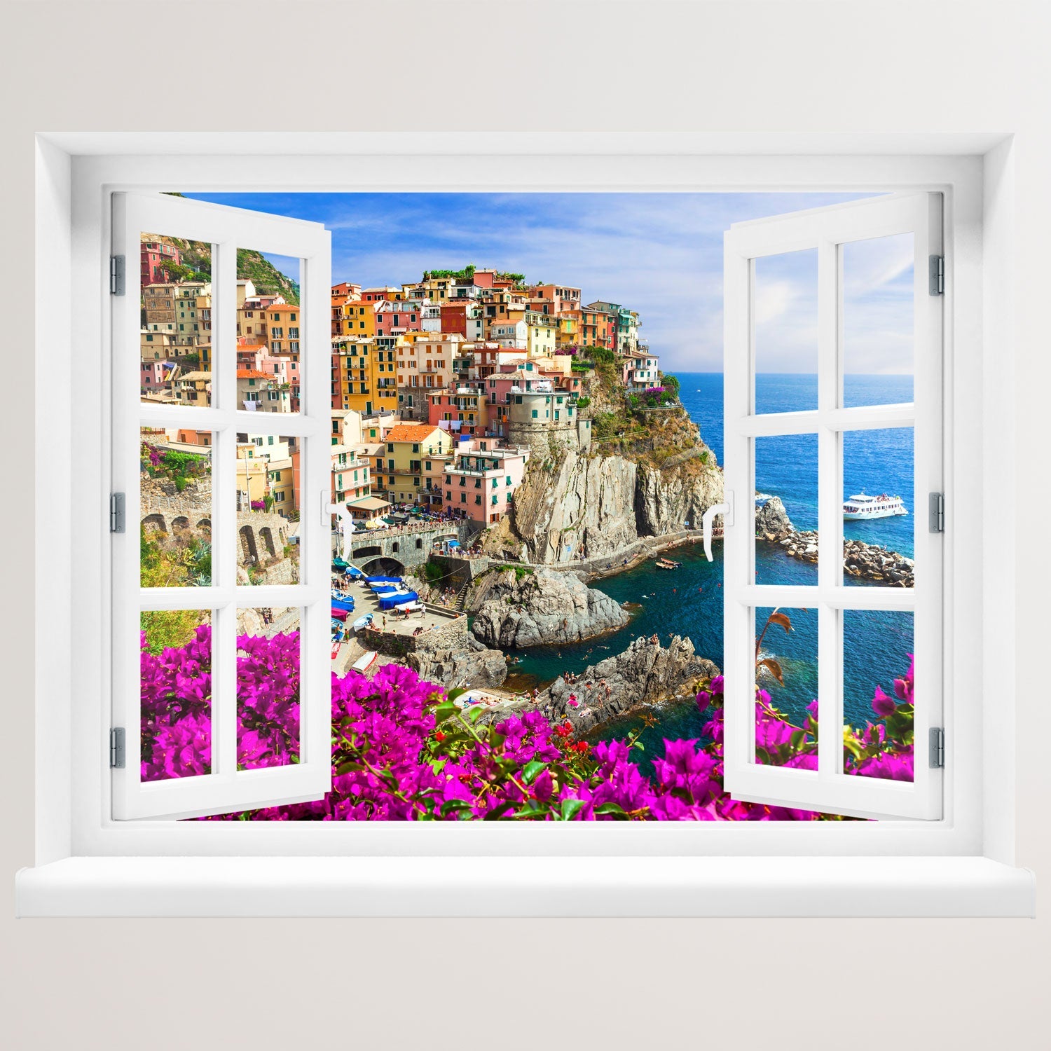 Wandtattoo Fensterblick "Cinque Terre" - Hauptbild