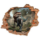 Wandtattoo - Wanddurchbruch "Acrocanthosaurus" mit Ziegelsteinen am Rand. Hauptansicht