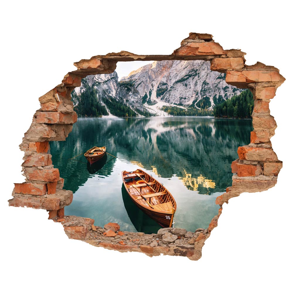 Wall tattoo - Wall breakthrough "Mountain lake"