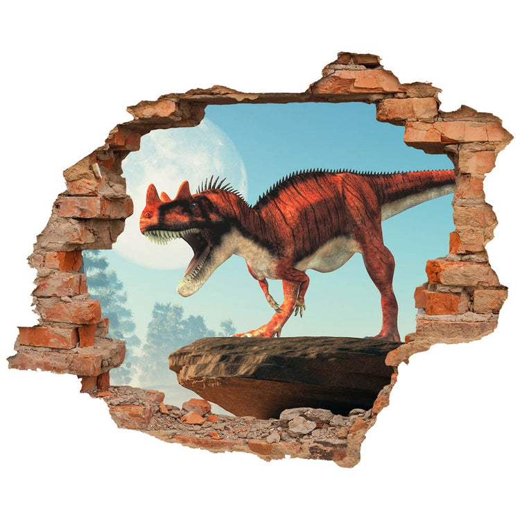 Wandtattoo - Mauerdurchbruch "Ceratosaurus" Dinosaurier. Hauptansicht