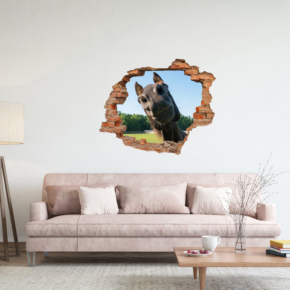 Wall tattoo - Wall breakthrough "Horse head"