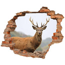 Wandtattoo Mauerdurchbruch Aufkleber Motiv: "Hirsch". Hauptbild