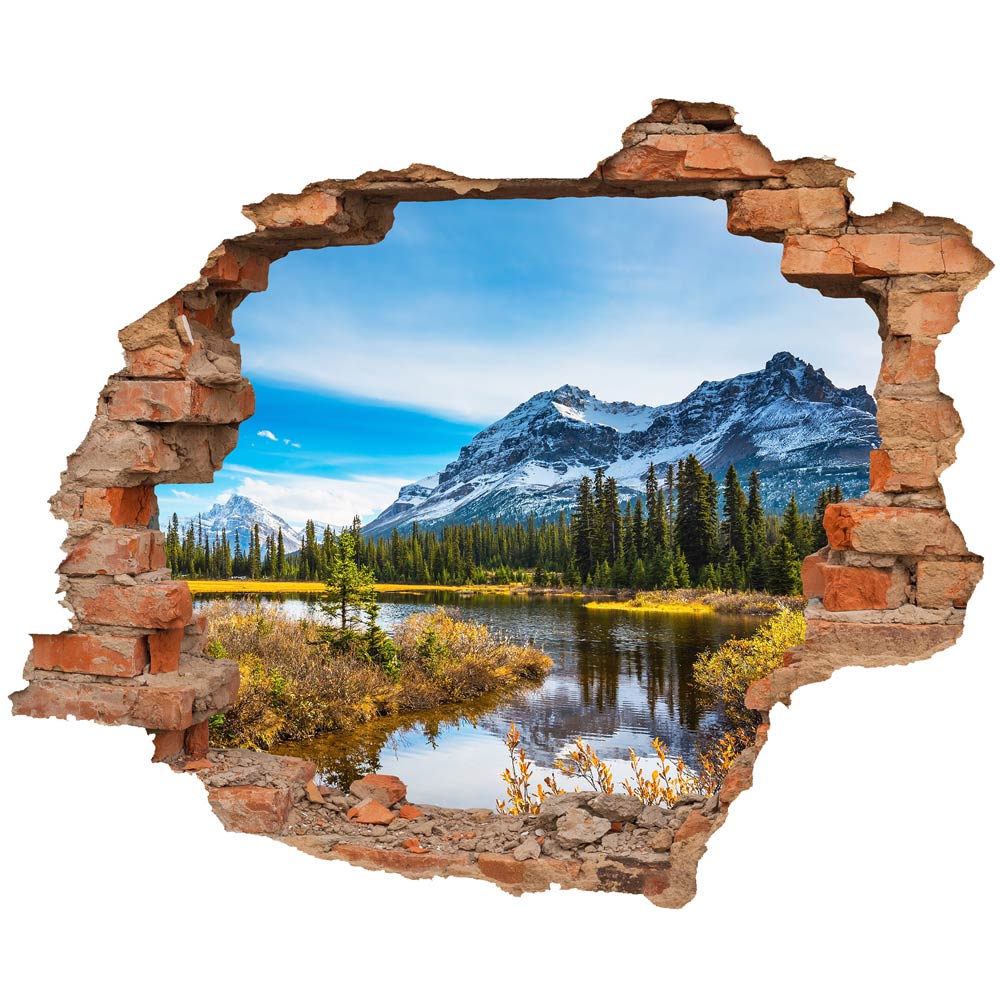 Wandaufkleber - Wanddurchbruch "Italienische Berge". Hauptansicht