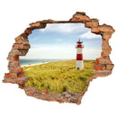Wandtattoo - Wanddurchbruch Ziegelwand  "Leuchtturm". Hauptbild