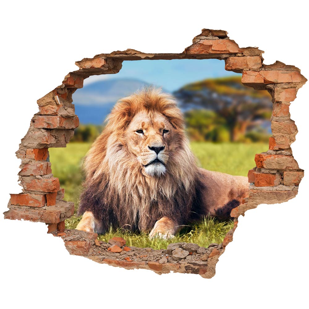 Wall tattoo - Wall breakthrough "Lion"