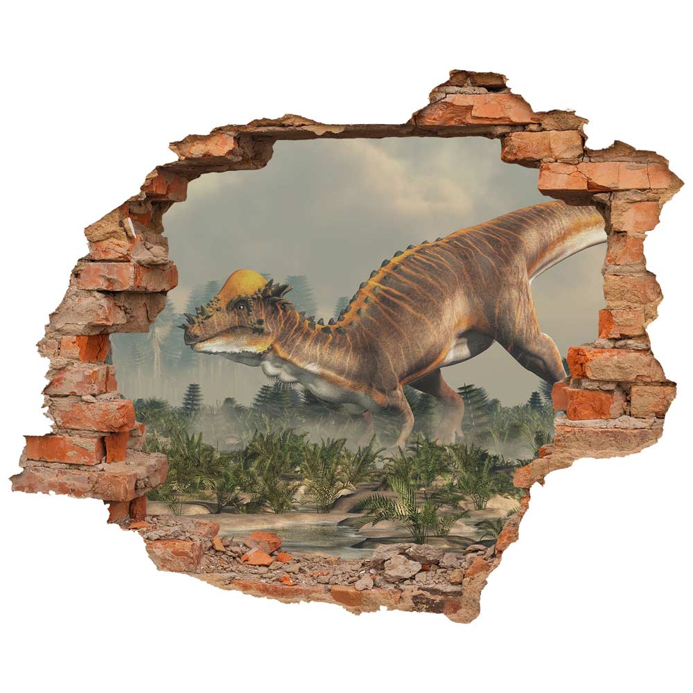 Wall tattoo - Wall breakthrough "Pachycephalosaurus"