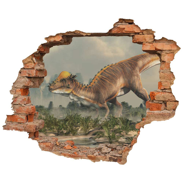 Wandtattoo - Wanddurchbruch "Pachycephalosaurus" Dino Sticker. Hauptansicht