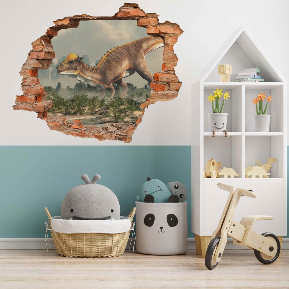 Wall tattoo - Wall breakthrough "Pachycephalosaurus"