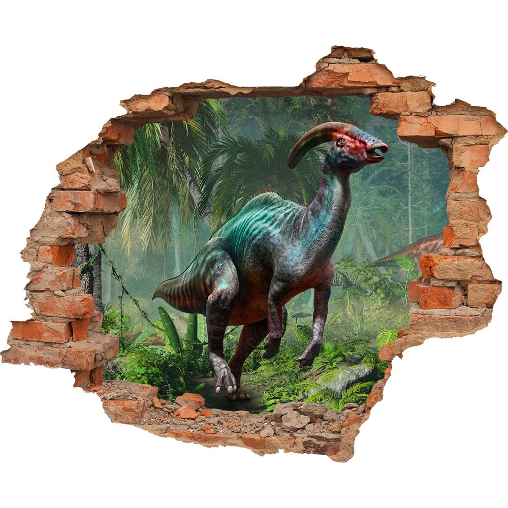 Wall tattoo - Wall breakthrough "Parasaurolophus"