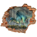 Wandtattoo Durchbruch Ziegelwand mit dem Motiv: "Spinosaurus" Dinosaurier. Hauptbild