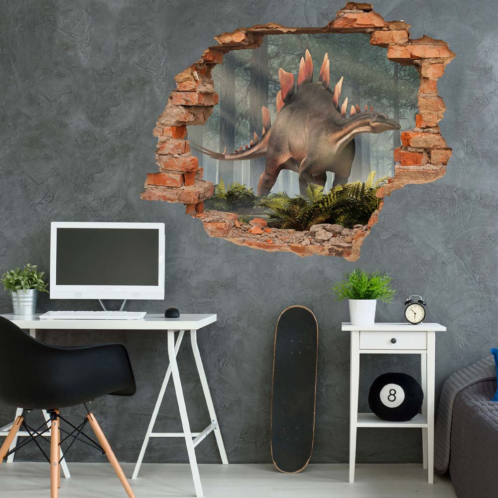 Wall tattoo - Wall breakthrough "Stegosaurus"
