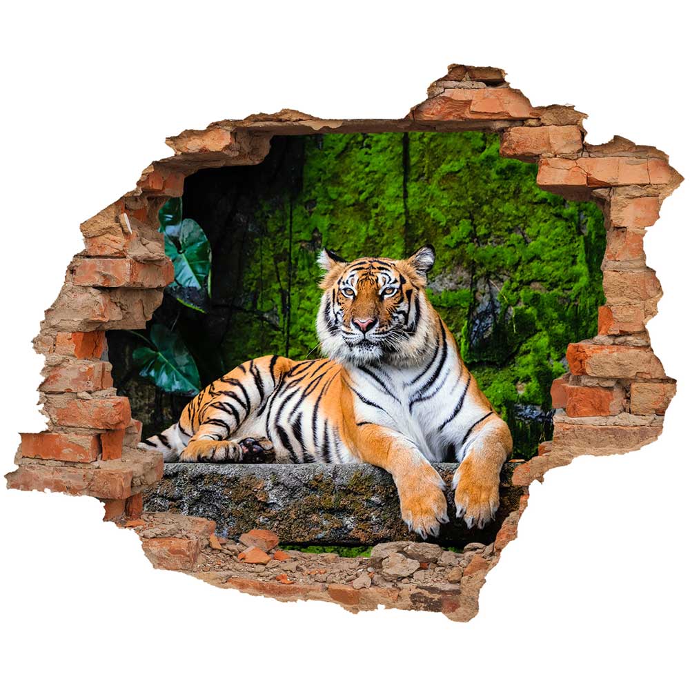 Wall tattoo - Wall breakthrough "Tiger"