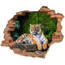 Wandtattoo -Ziegelwand Durchbruch "Tiger" - Hauptbild