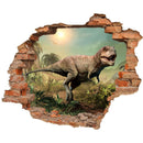Wandtattoo Wanddurchbruch Ziegel "Tyrannosaurus Rex" Dinosaurier. Hauptbild