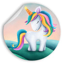 Rundes Wandtattoo "Einhorn" Hauptbild aufgerollt
