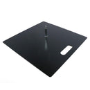 Kolplettansicht schwarze Bodenplatte mit Handgriff vom Beachflag.